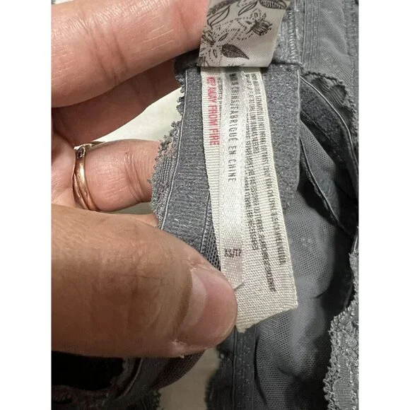 Free People Intimately Gray Lace Halter Bra Size XS - Picture 6 of 7